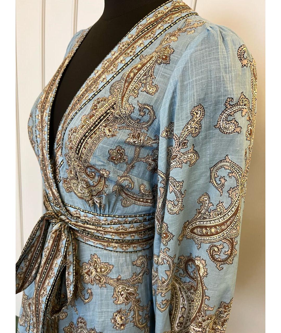 ZIMMERMANN Голубое хлопковое платье, фото 4
