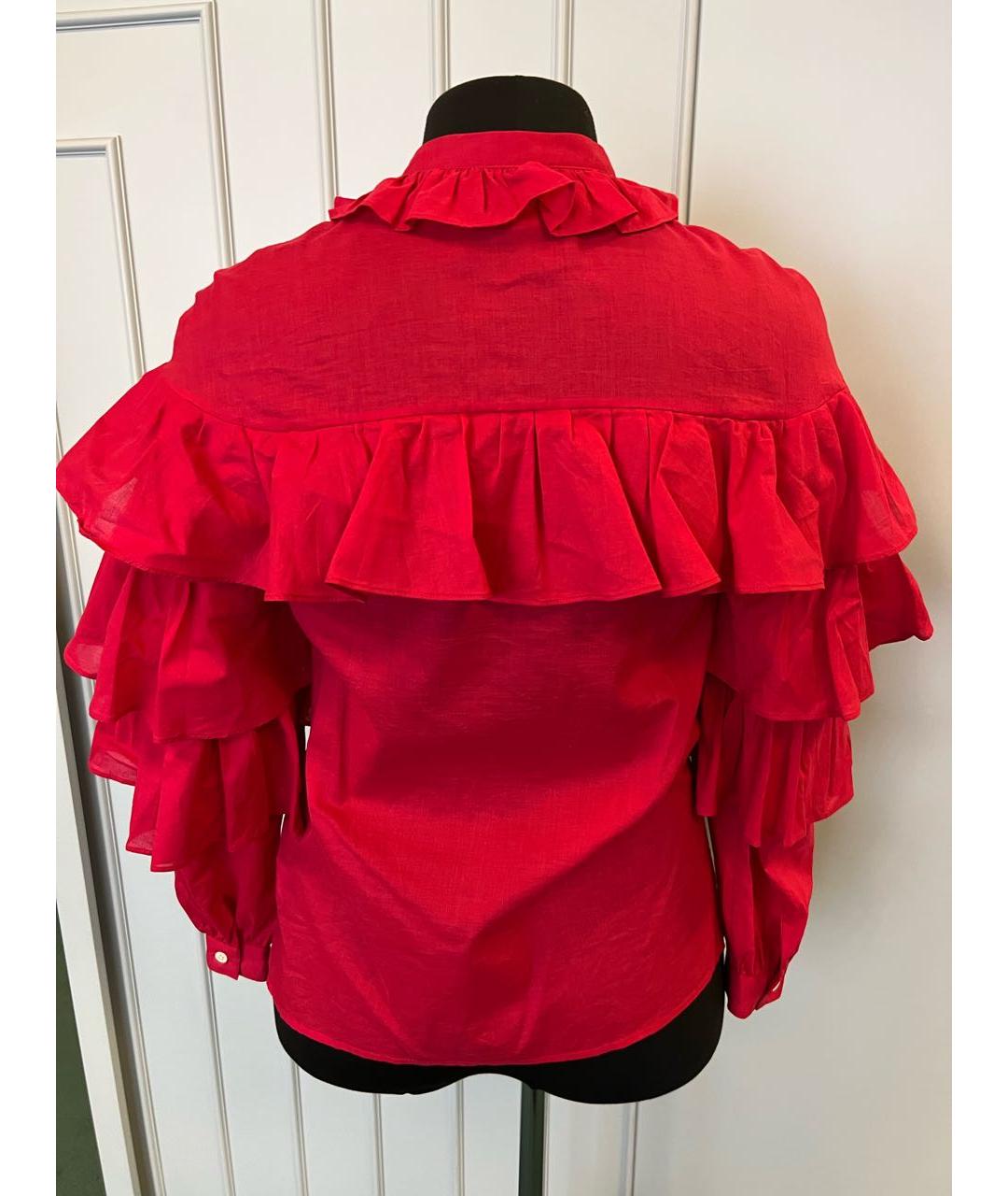 JILL STUART Красная хлопковая блузы, фото 2