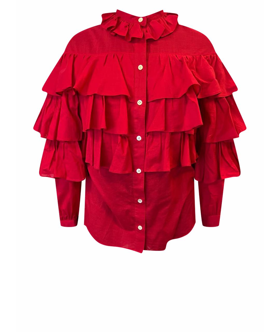 JILL STUART Красная хлопковая блузы, фото 1