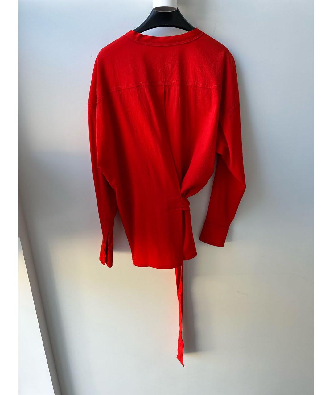 ISABEL MARANT Красная шелковая блузы, фото 2