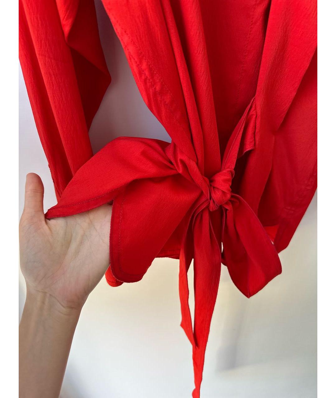 ISABEL MARANT Красная шелковая блузы, фото 4