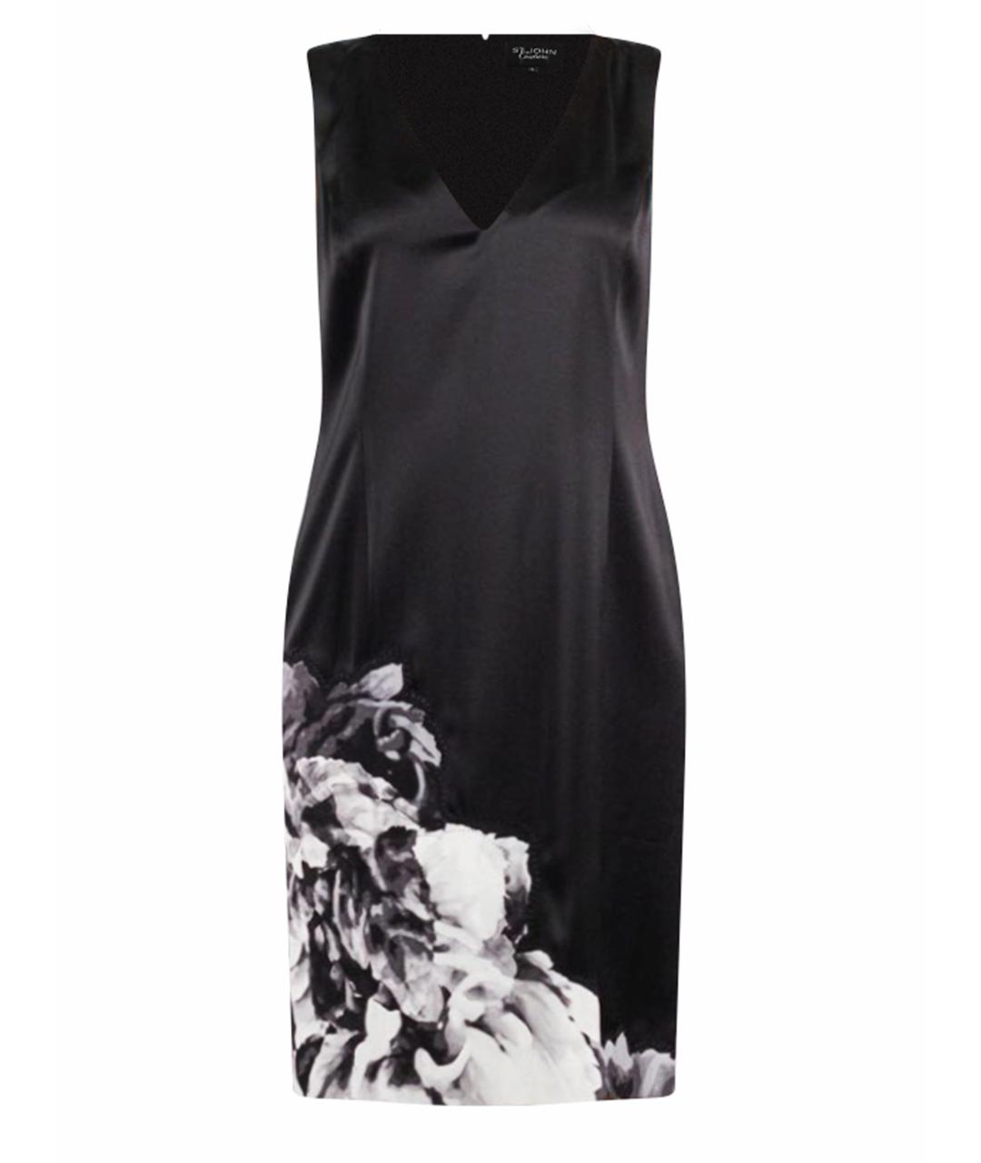 ST. JOHN Черное полиэстеровое повседневное платье, фото 1
