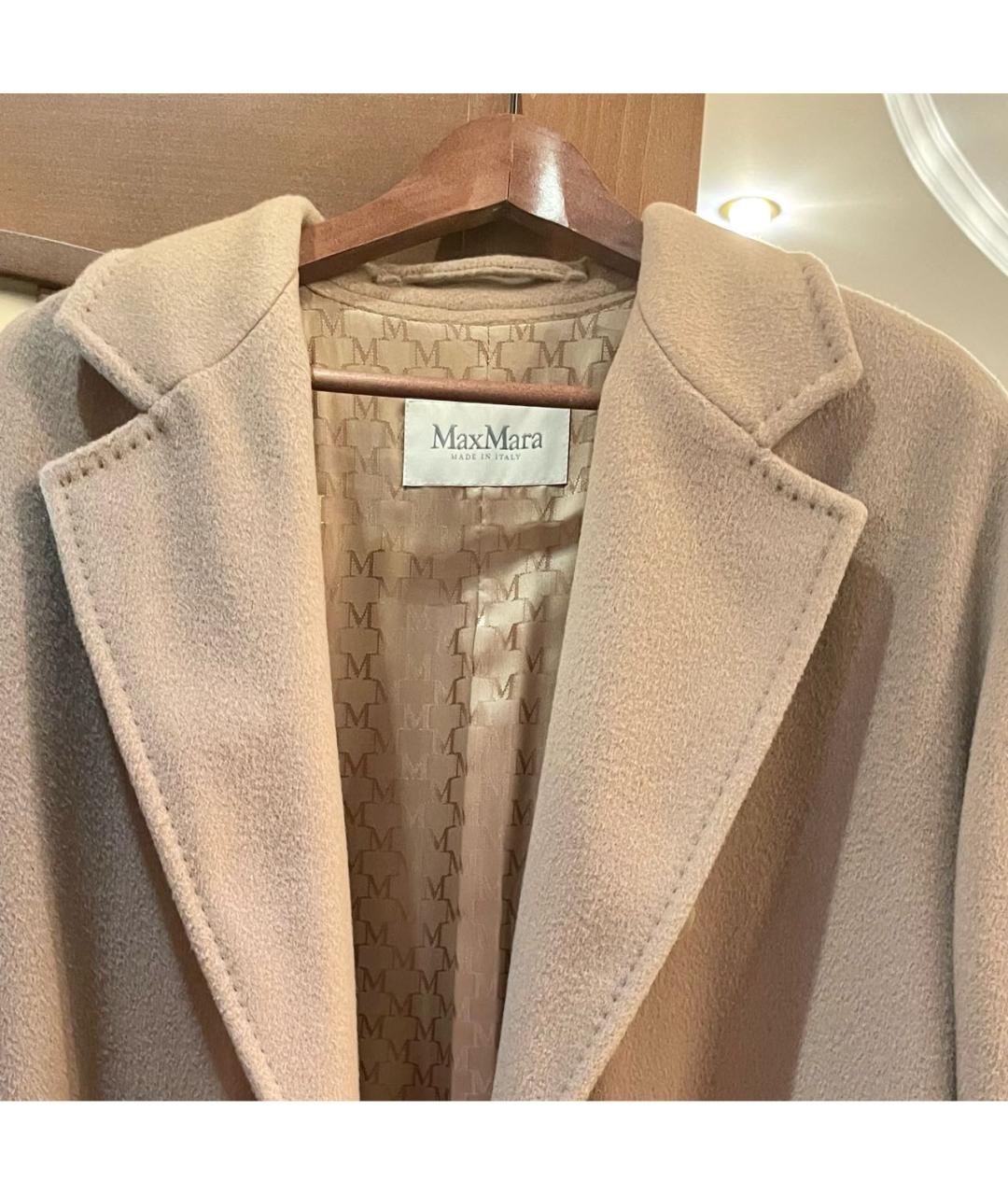 MAX MARA Бежевое шерстяное пальто, фото 3