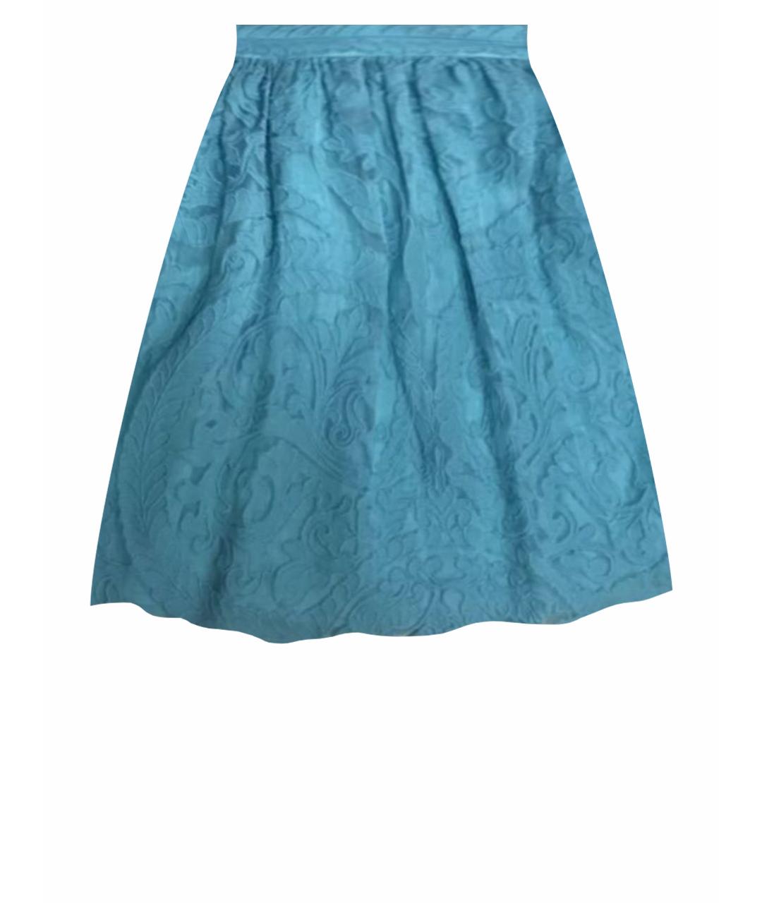 CAVALLI CLASS Голубая юбка миди, фото 1
