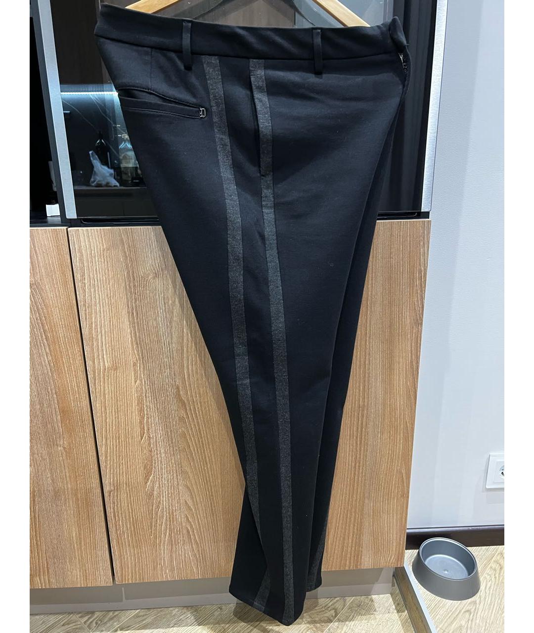 DONDUP Черные вискозные повседневные брюки, фото 5