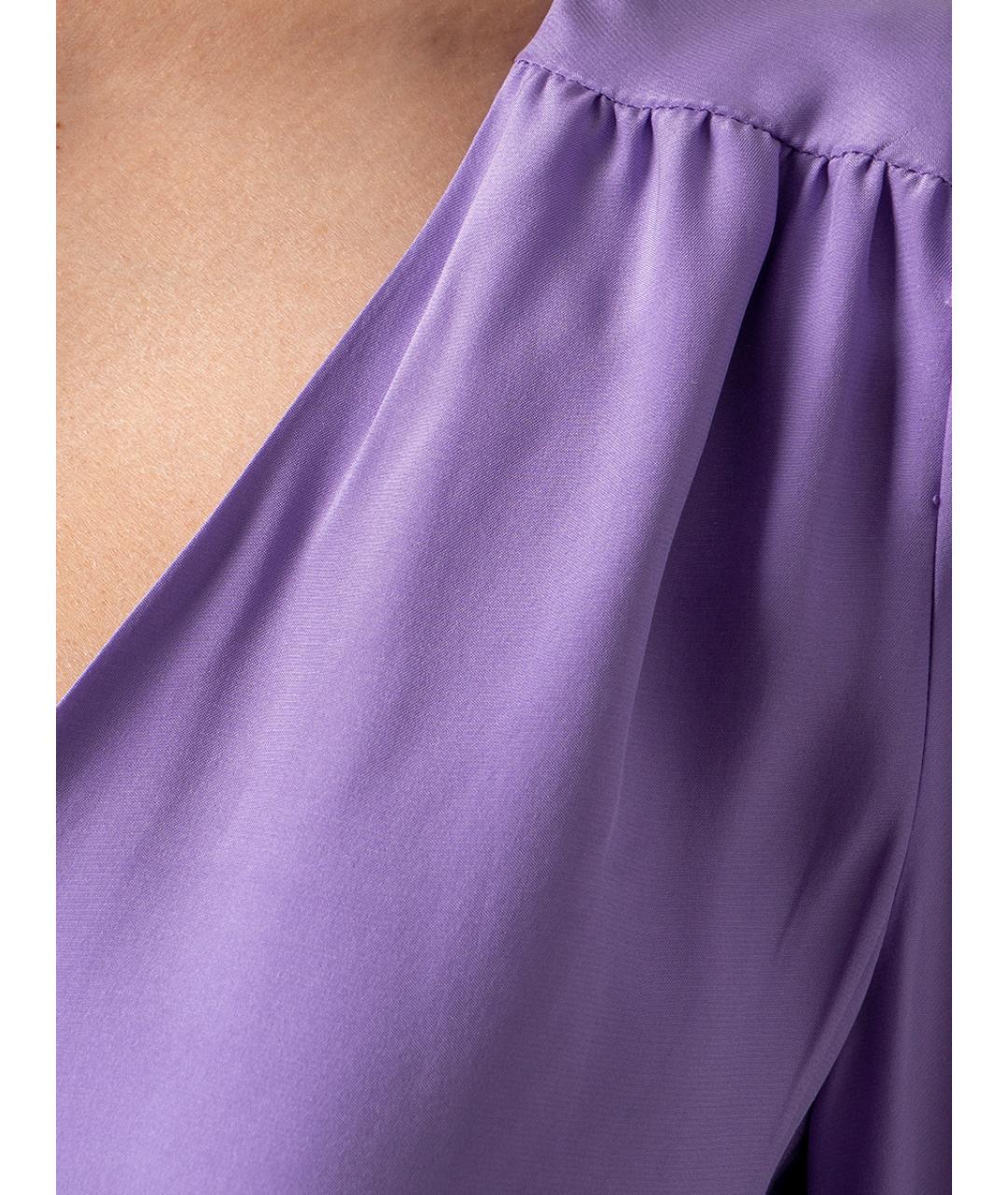 P.A.R.O.S.H. Фиолетовое шелковое повседневное платье, фото 3