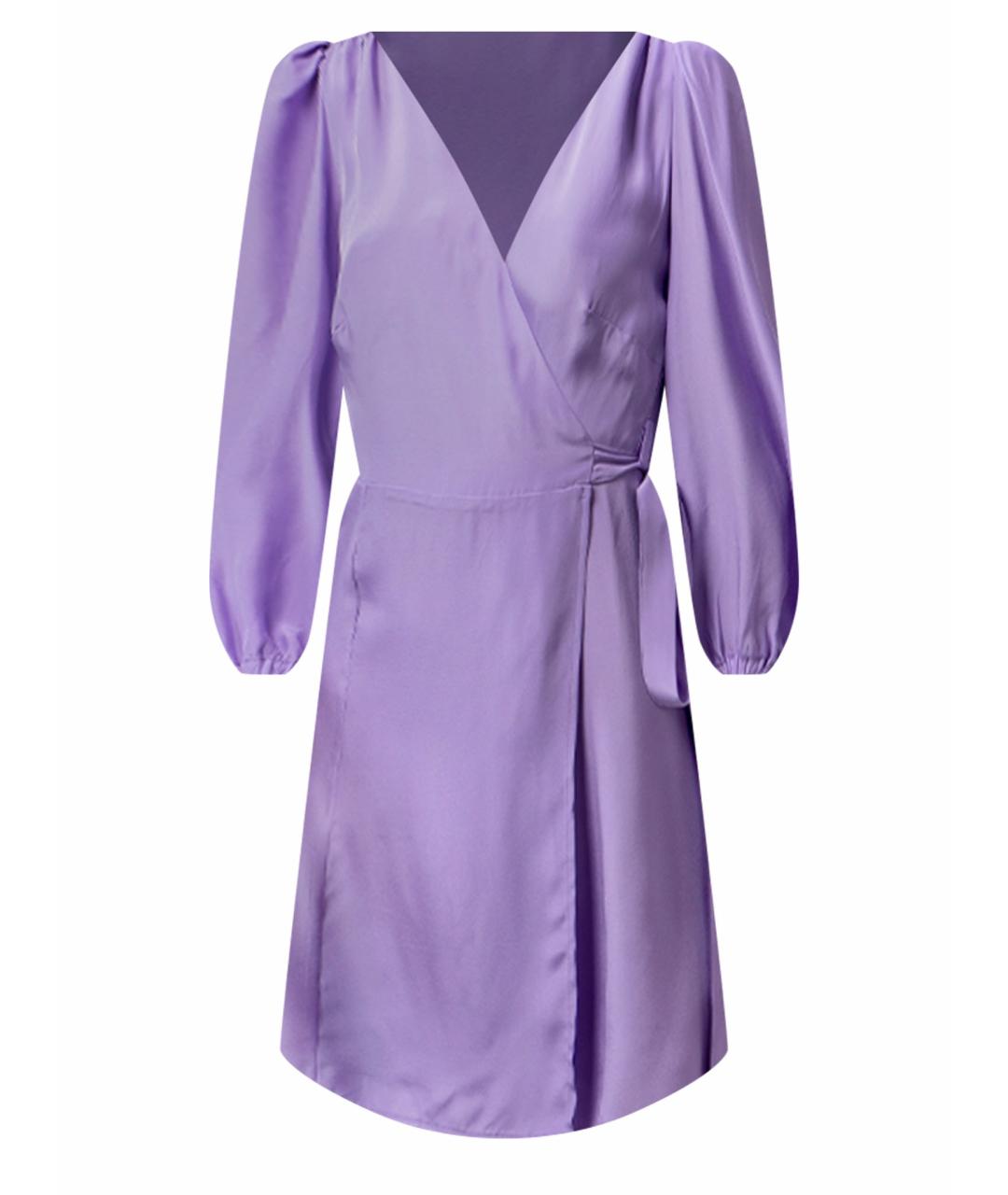 P.A.R.O.S.H. Фиолетовое шелковое повседневное платье, фото 1