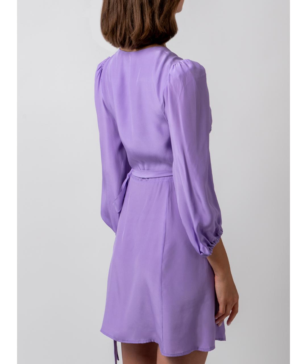 P.A.R.O.S.H. Фиолетовое шелковое повседневное платье, фото 2