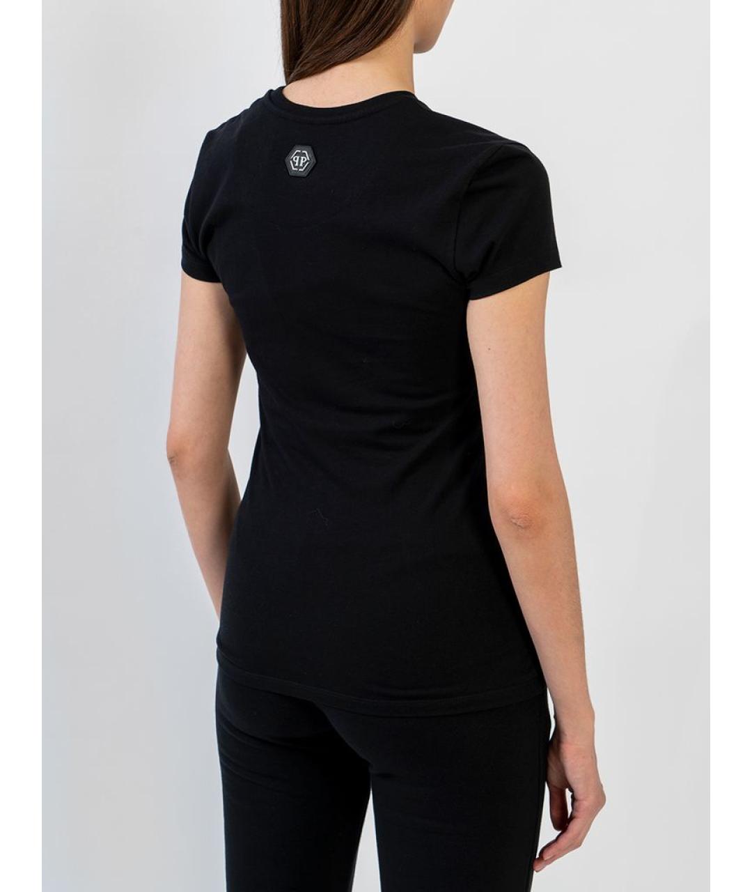 PHILIPP PLEIN Черная хлопковая футболка, фото 3