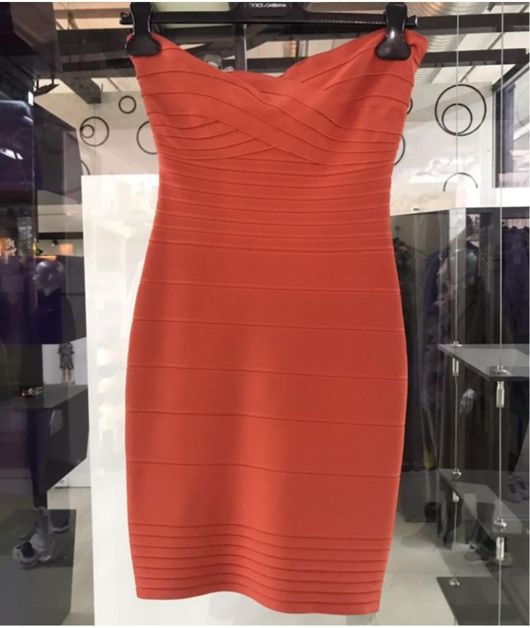 HERVE LEGER Красное вечернее платье, фото 6