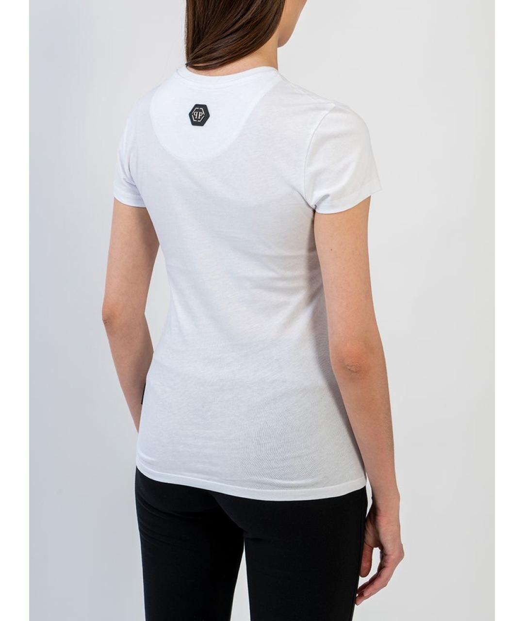 PHILIPP PLEIN Белая хлопковая футболка, фото 2