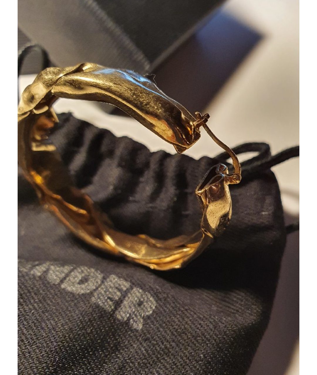 JIL SANDER Золотые латунные серьги, фото 6