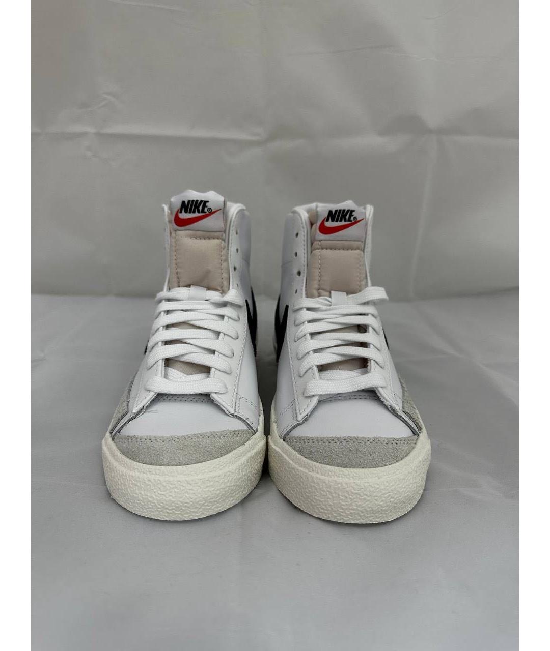 NIKE Белые кожаные кроссовки, фото 2