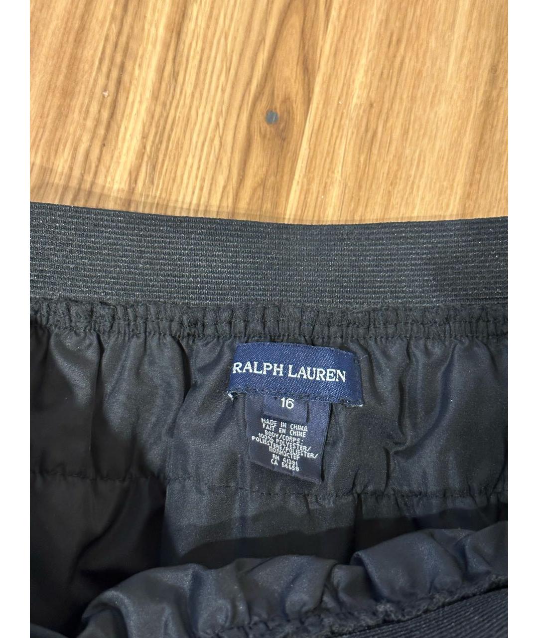 POLO RALPH LAUREN Черная полиэстеровая юбка, фото 3