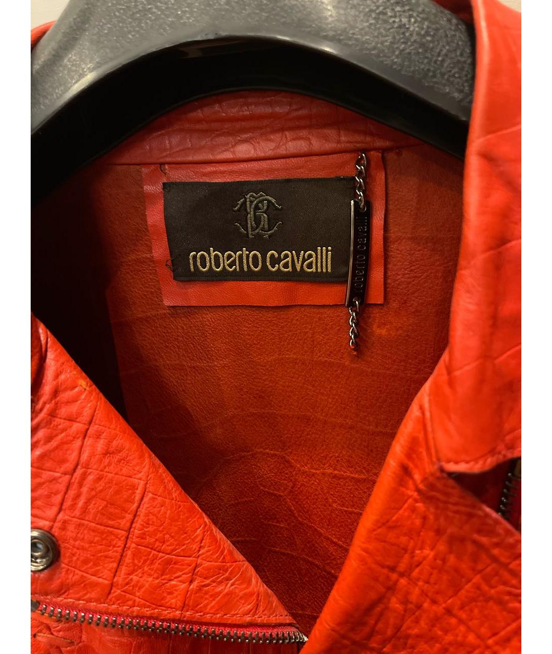 ROBERTO CAVALLI Красная кожаная куртка, фото 3