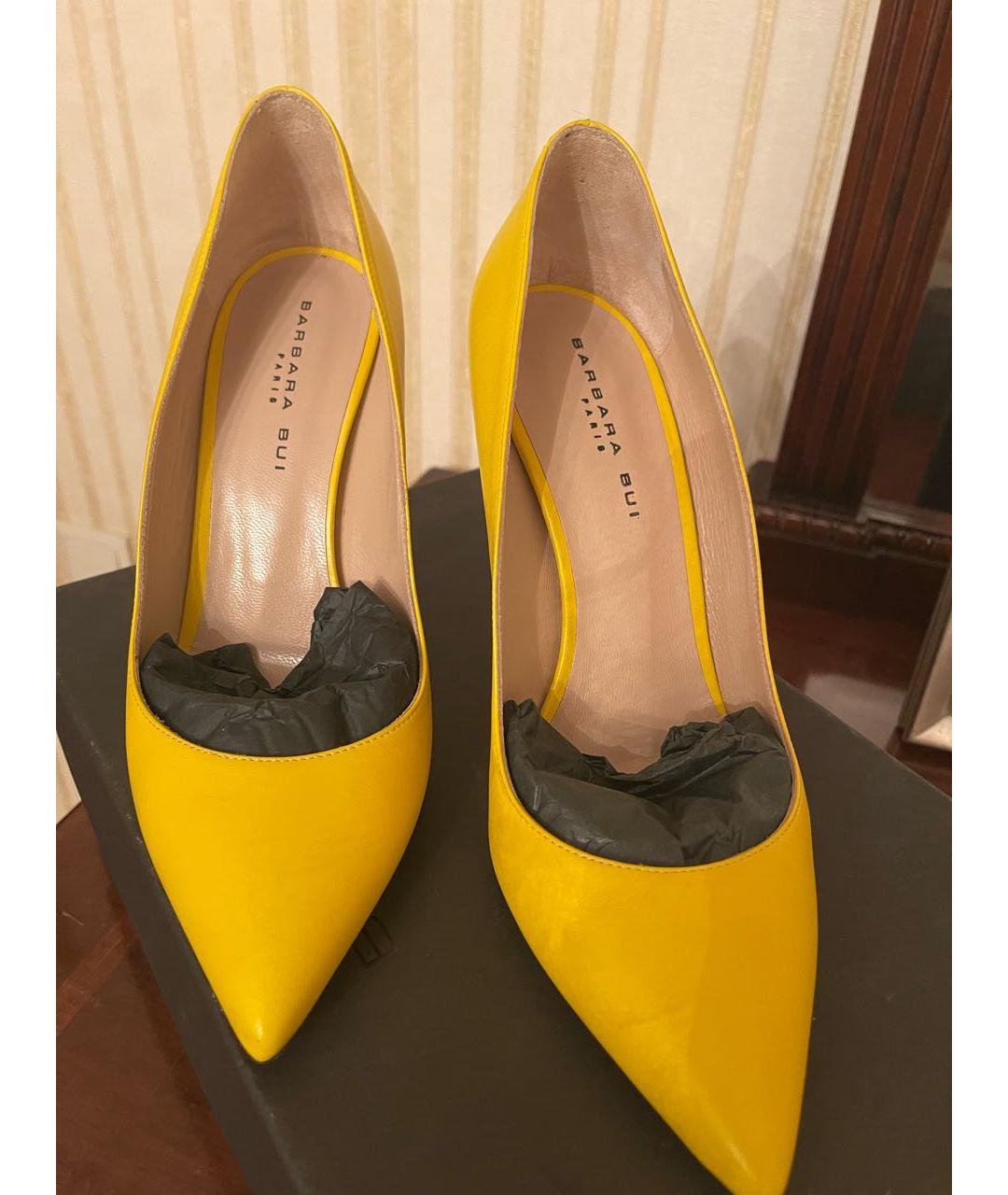 BARBARA BUI Желтые кожаные туфли, фото 2