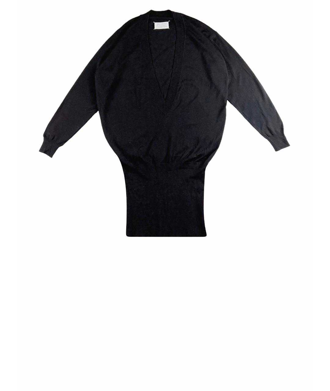MAISON MARGIELA Черное шерстяное повседневное платье, фото 1