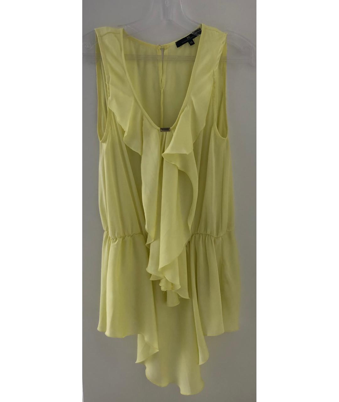 ELISABETTA FRANCHI Желтая вискозная блузы, фото 5