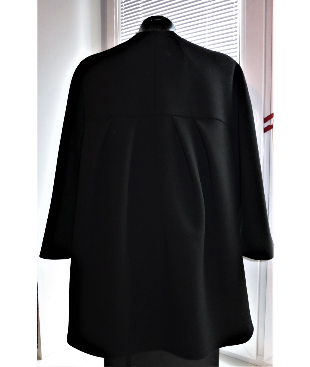 RED VALENTINO Черное полиэстеровое пальто, фото 2