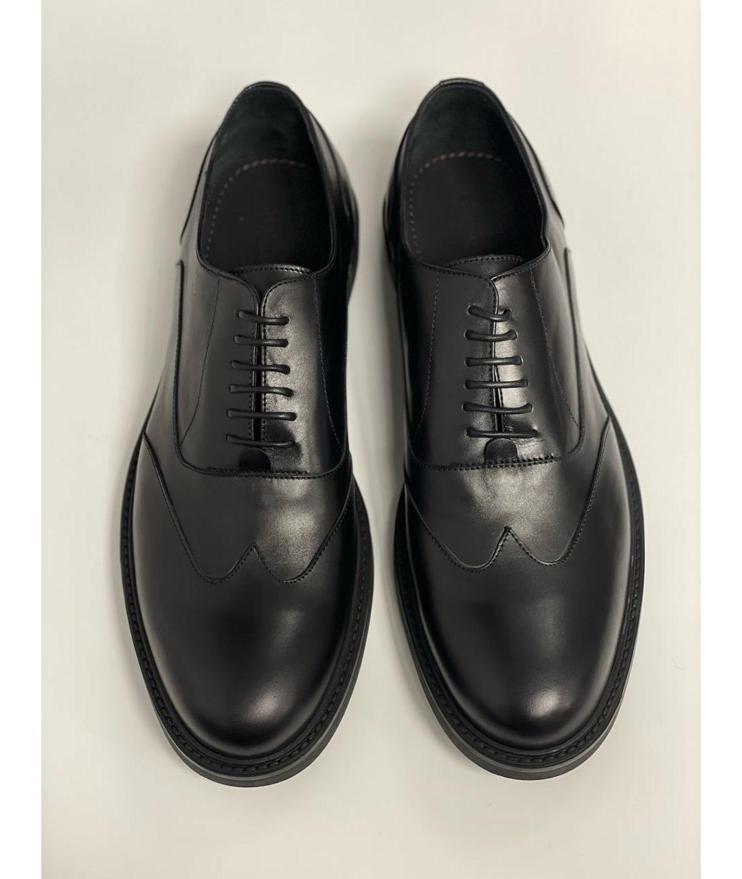 ATTIMONELLI'S Черные кожаные низкие ботинки, фото 3