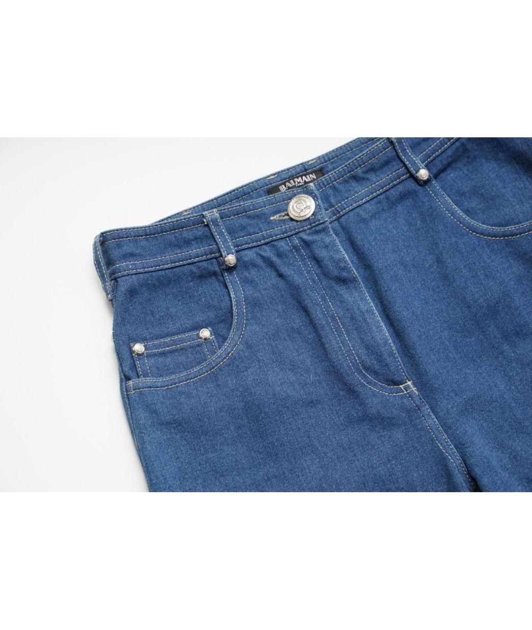 BALMAIN Синие хлопковые джинсы слим, фото 3