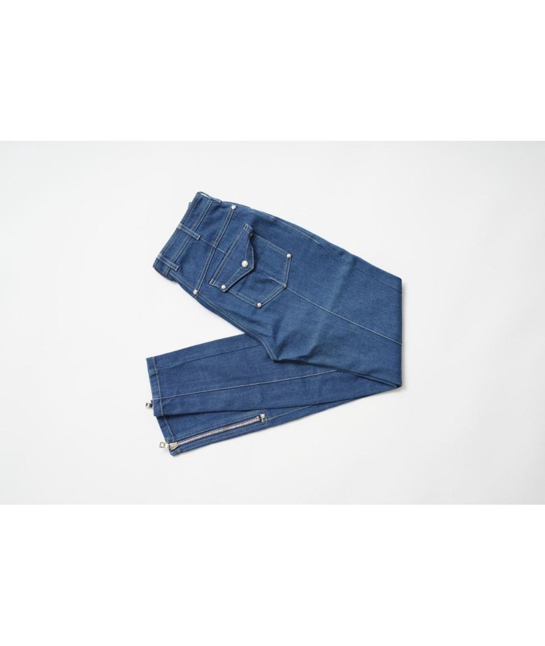 BALMAIN Синие хлопковые джинсы слим, фото 5