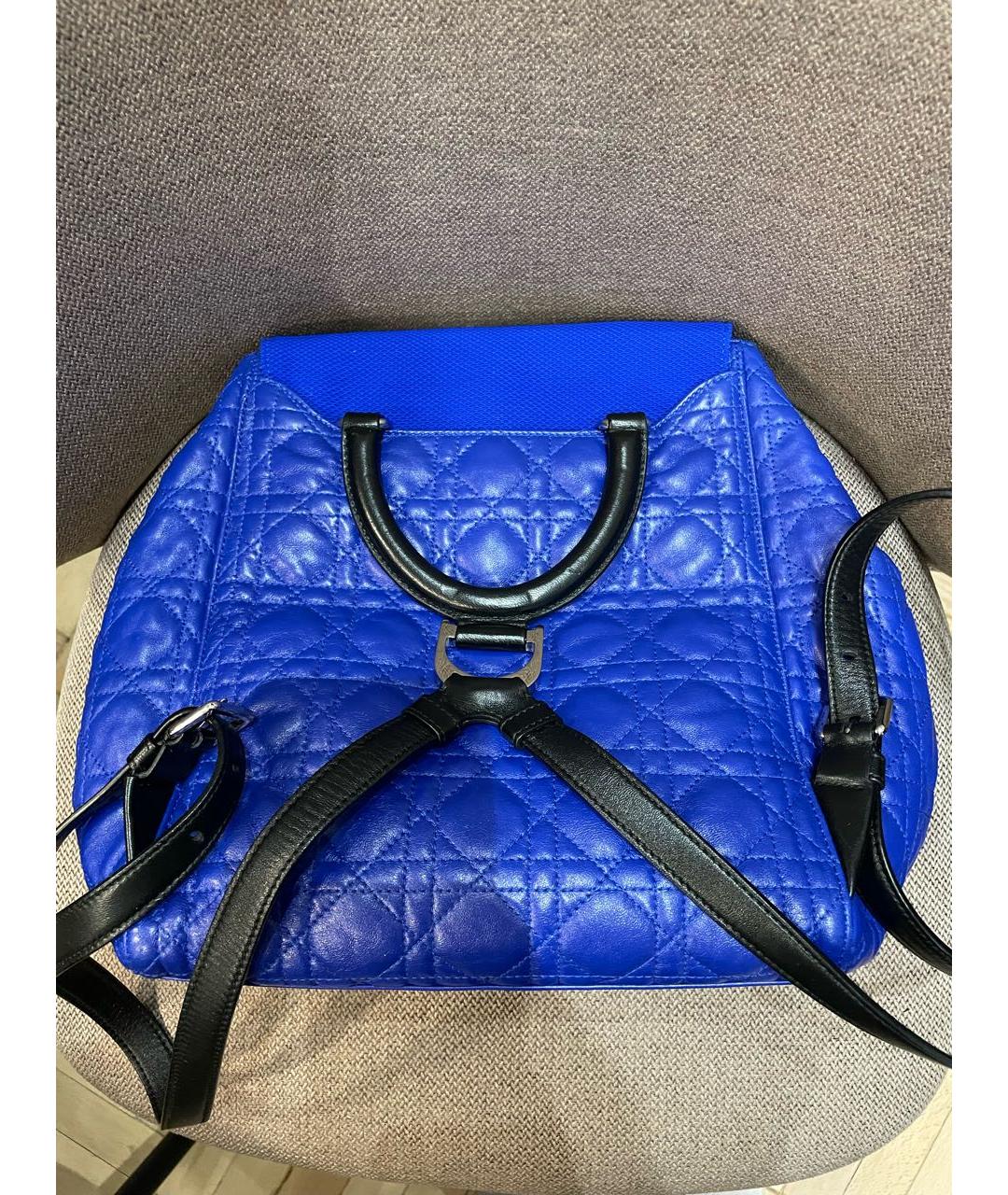 CHRISTIAN DIOR PRE-OWNED Синий кожаный рюкзак, фото 2
