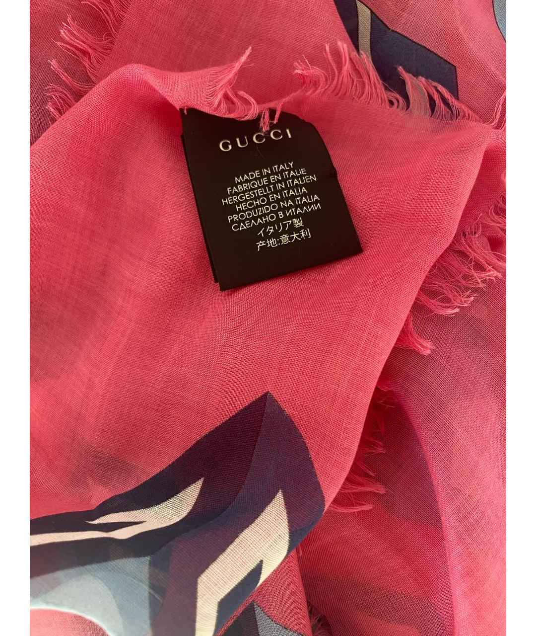 GUCCI Розовый платок, фото 4