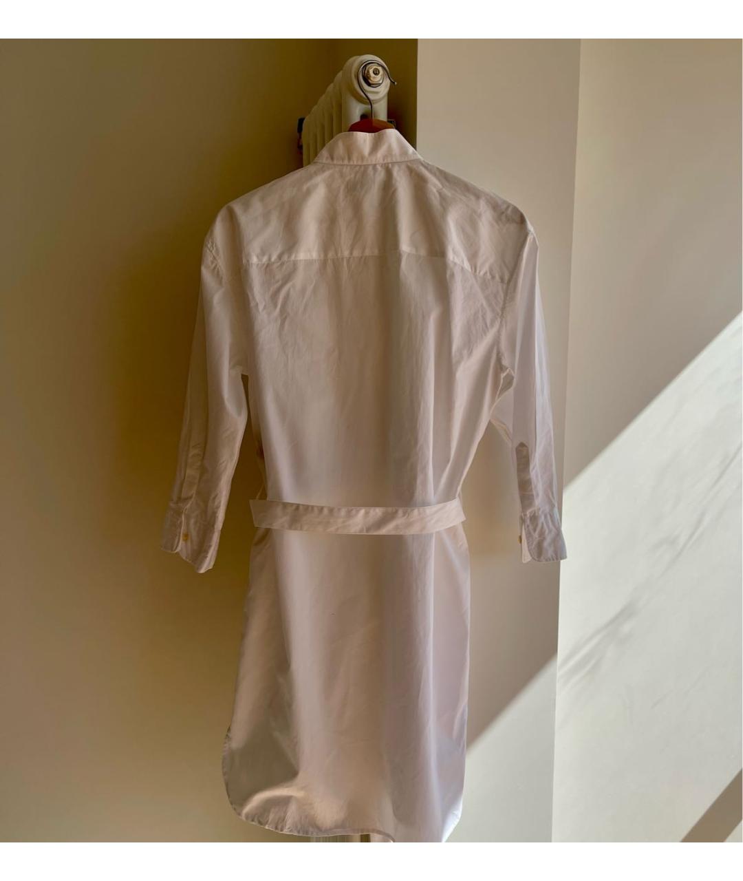 BURBERRY Белое хлопковое повседневное платье, фото 4