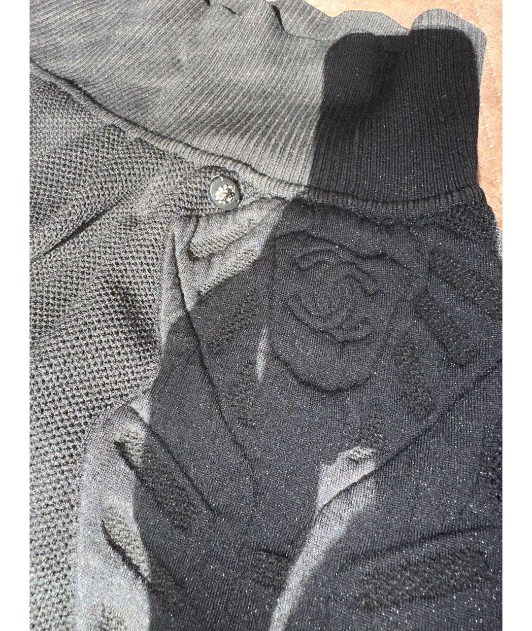 CHANEL Черная шерстяная юбка мини, фото 3