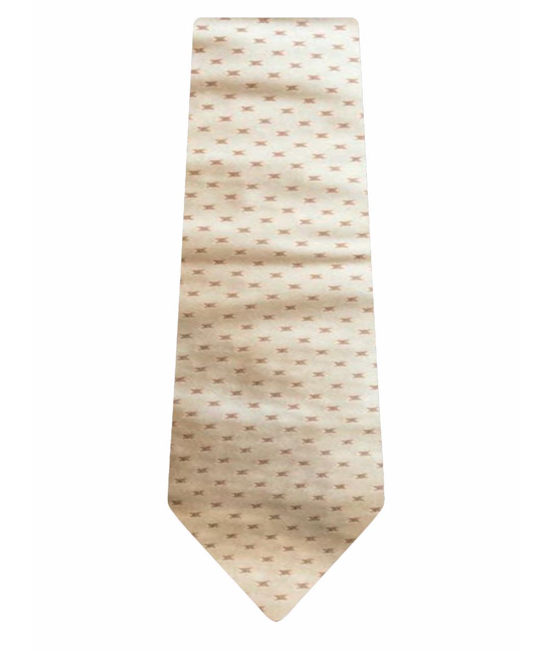 CELINE PRE-OWNED Бежевый шелковый галстук, фото 1