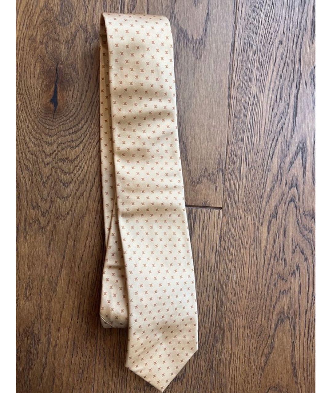 CELINE PRE-OWNED Бежевый шелковый галстук, фото 4