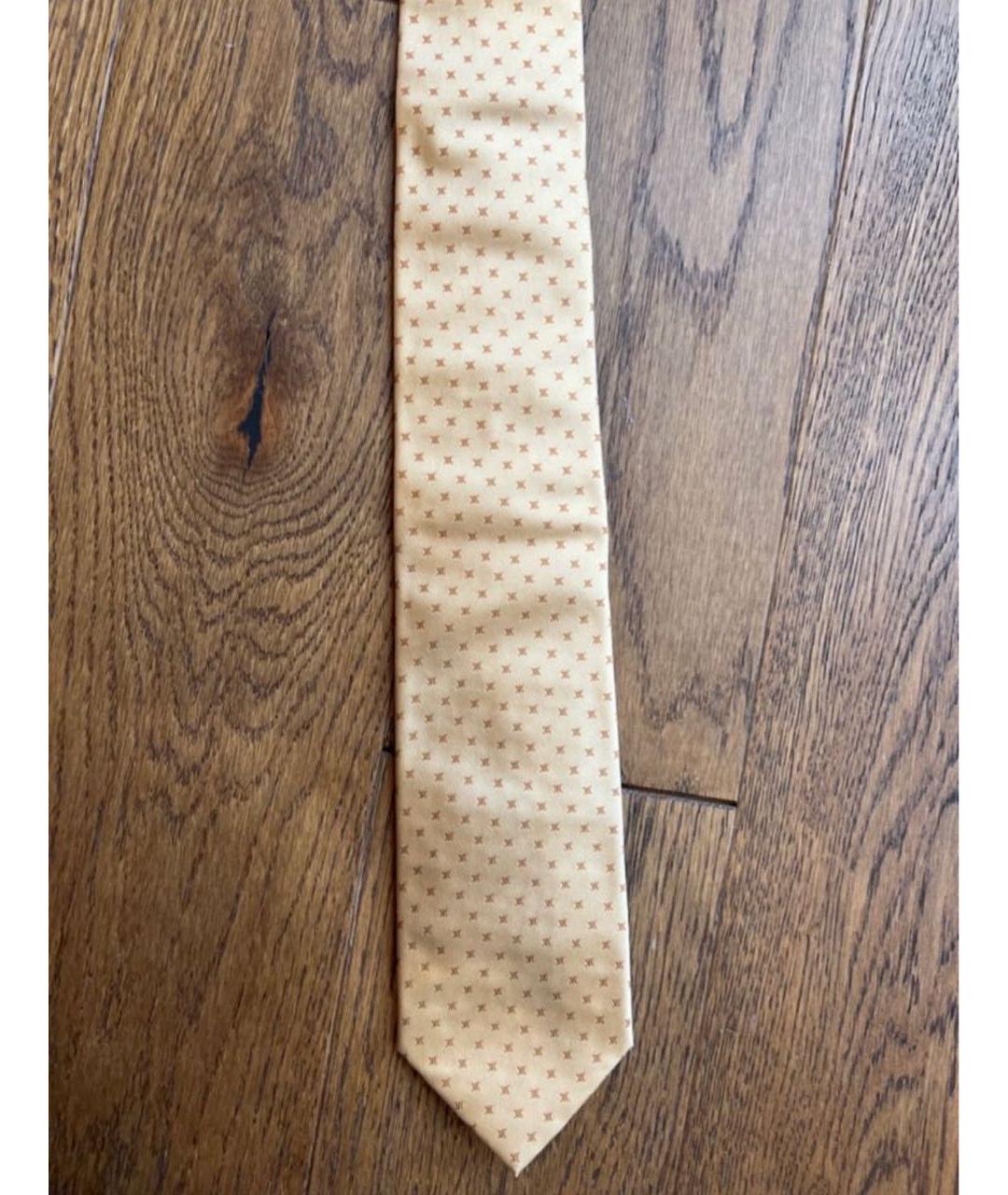 CELINE PRE-OWNED Бежевый шелковый галстук, фото 7