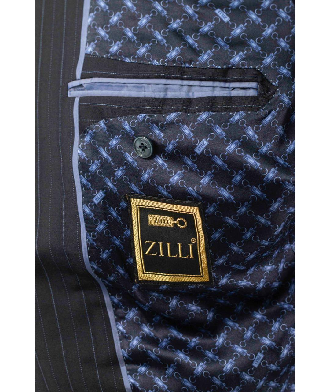 ZILLI Синий шелковый пиджак, фото 3