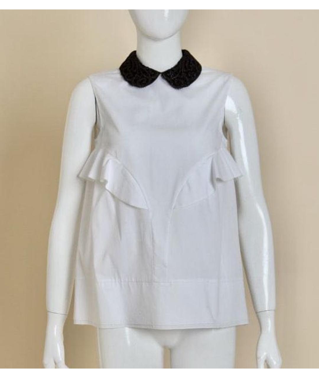 MIU MIU Белая хлопковая блузы, фото 6