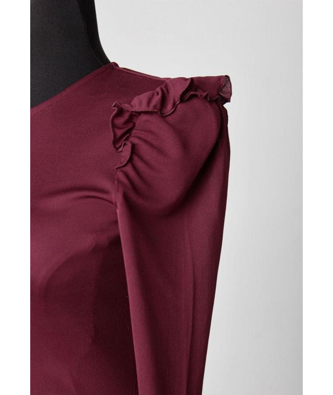 MIU MIU Бордовое вискозное коктейльное платье, фото 3