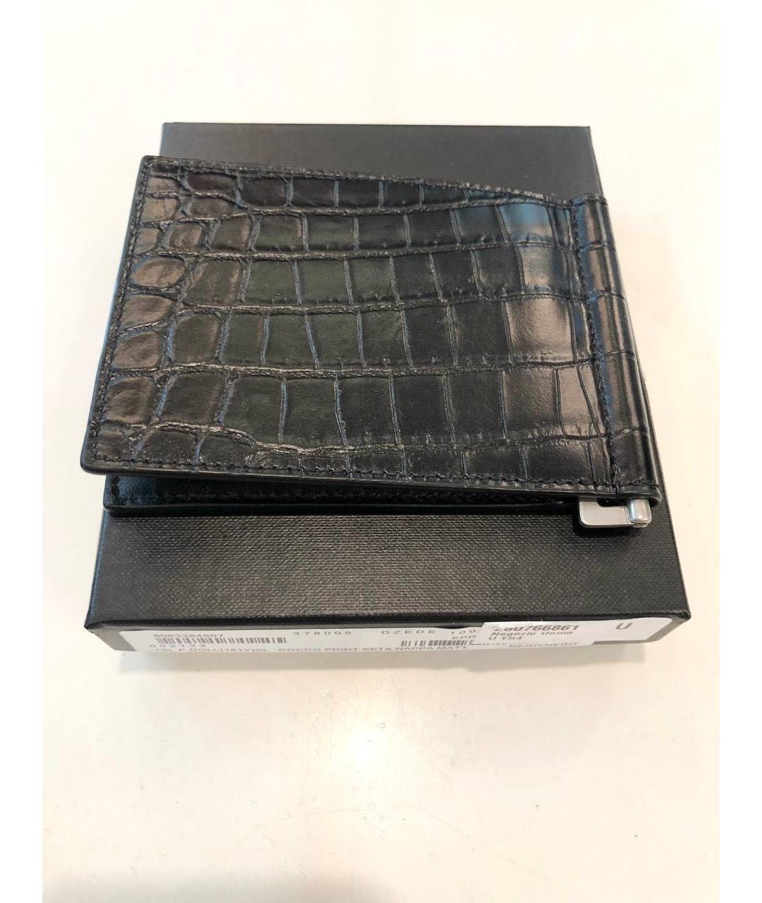 SAINT LAURENT Черный кожаный кардхолдер, фото 3