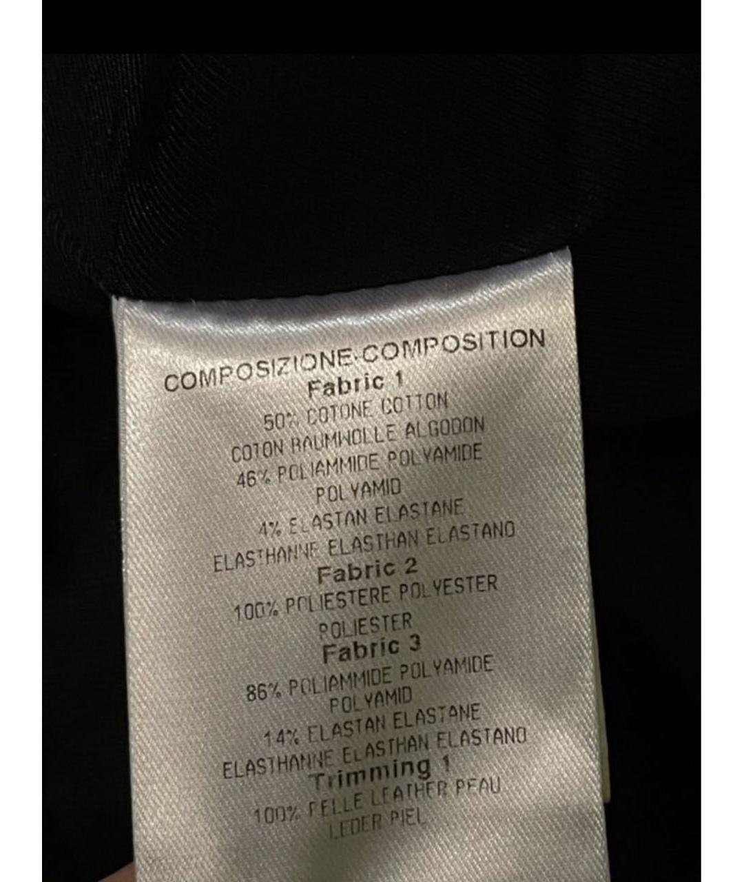 GUCCI Черная хлопко-эластановая юбка мини, фото 8