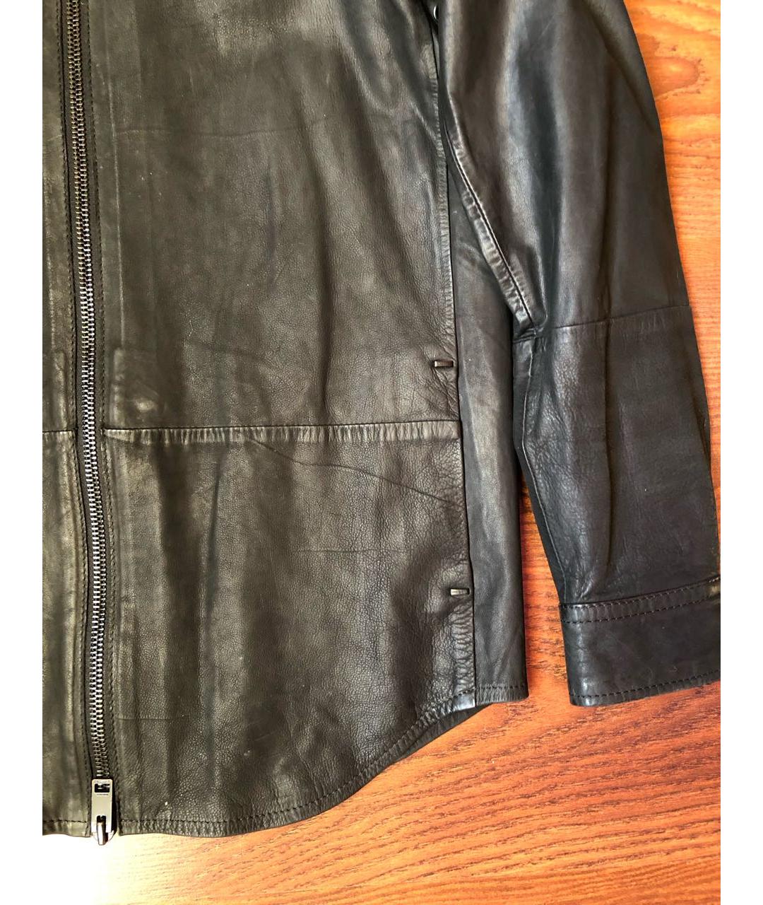 DIESEL Черная кожаная куртка, фото 4