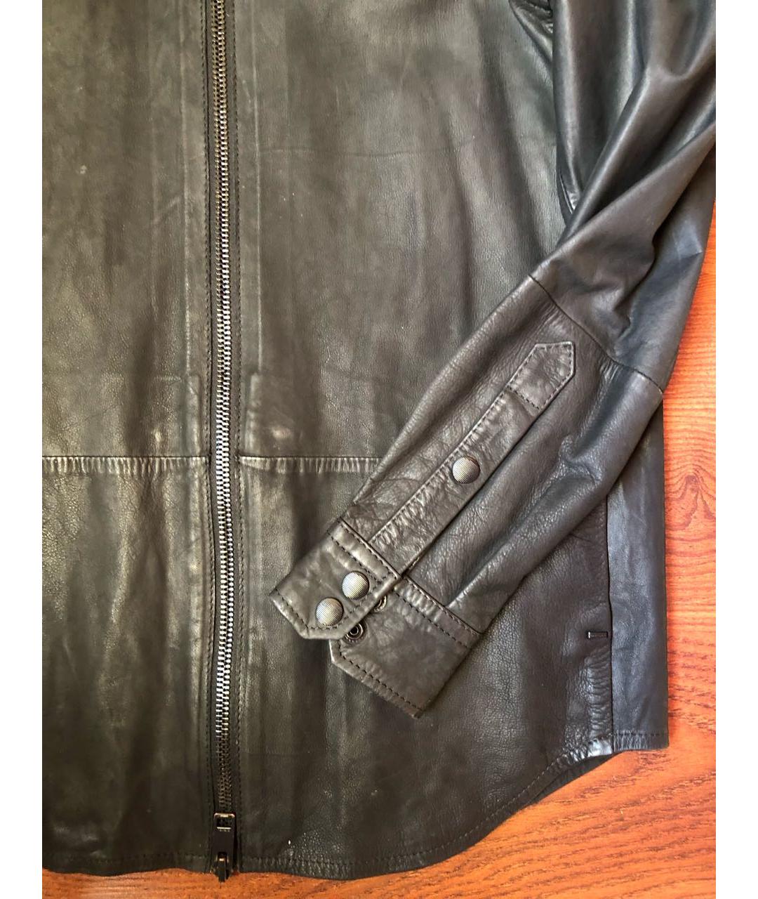 DIESEL Черная кожаная куртка, фото 5