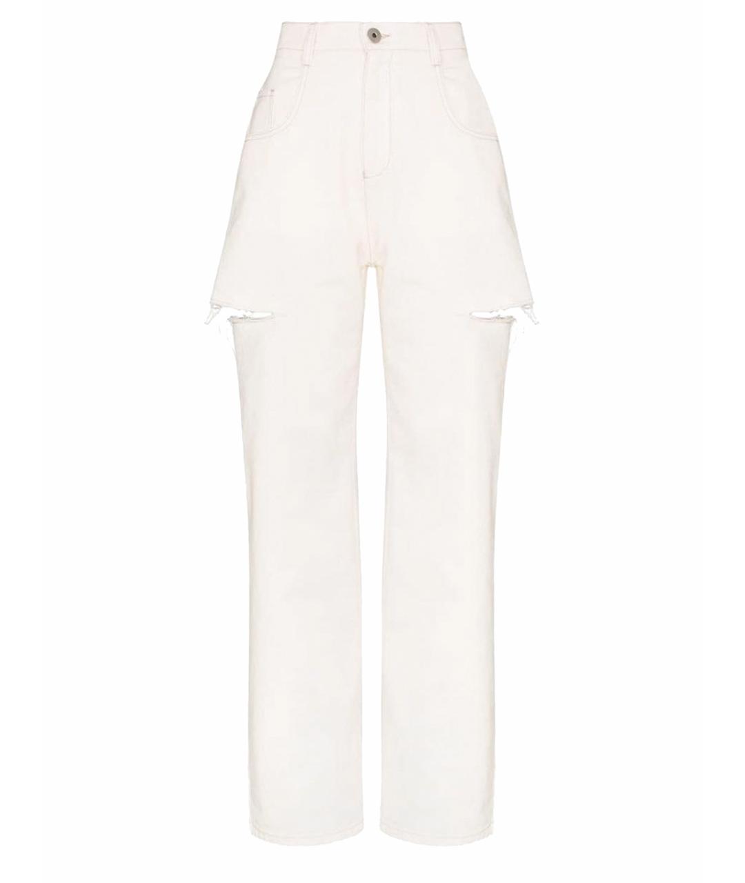 MAISON MARGIELA Белые прямые джинсы, фото 1