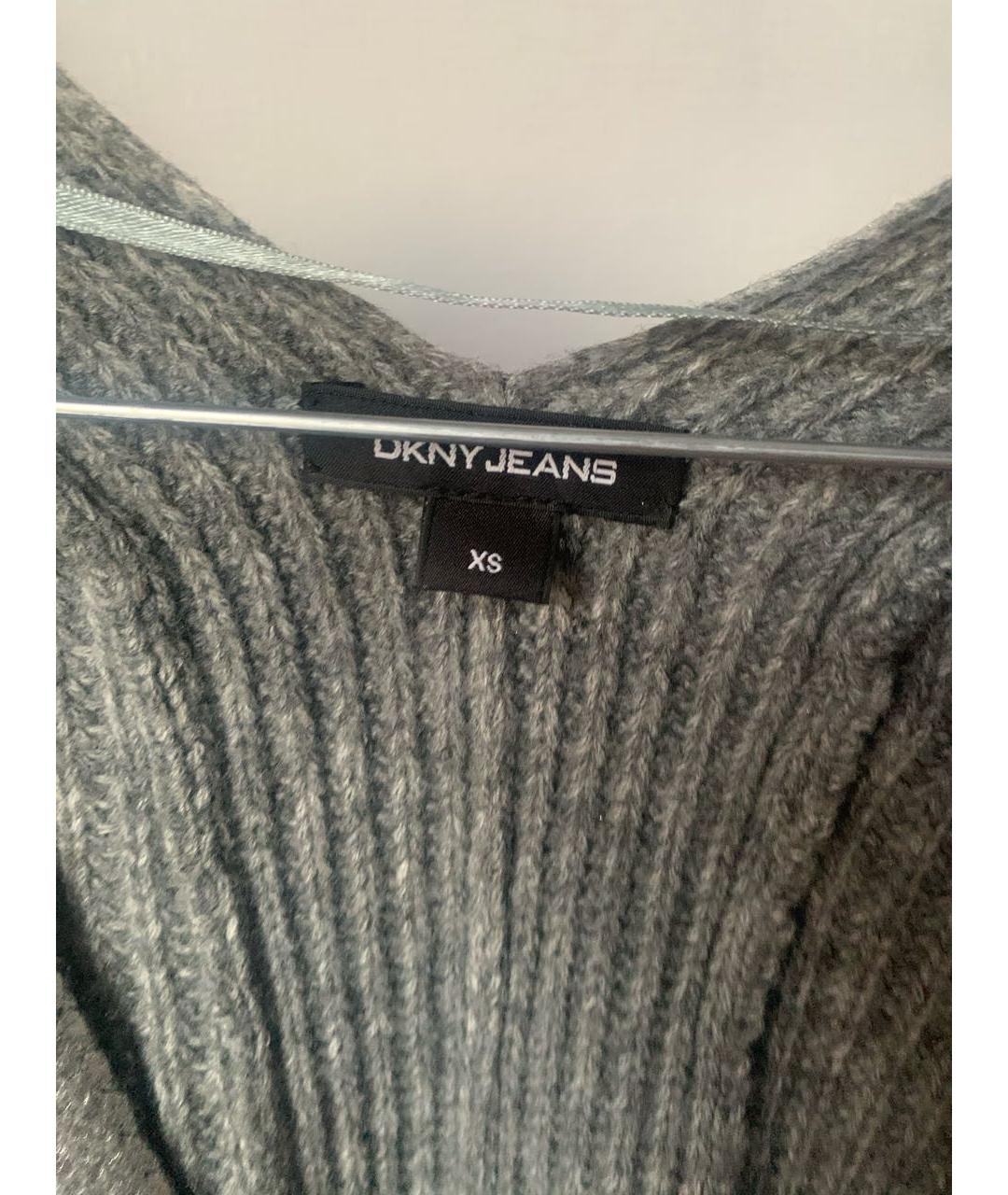 DKNY Серый шерстяной кардиган, фото 3