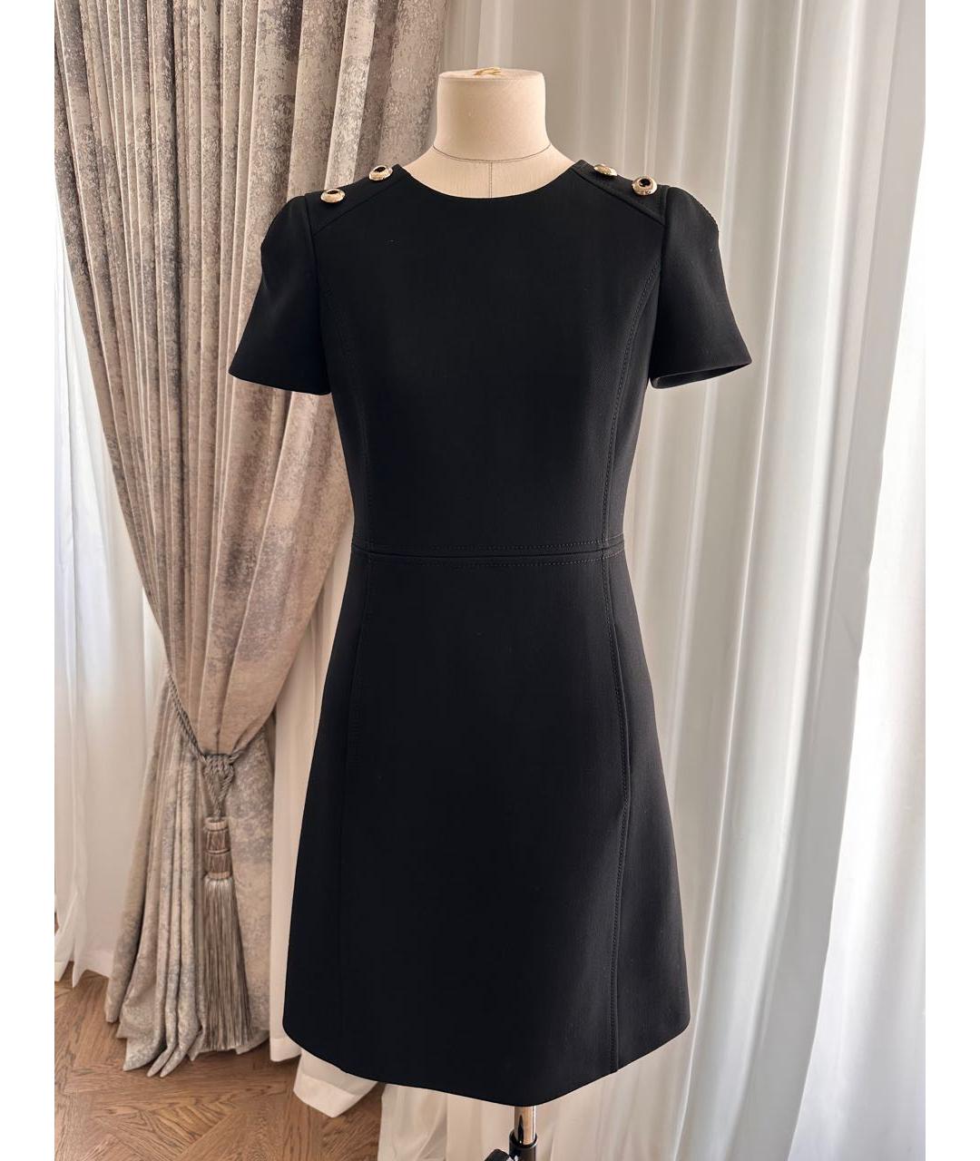 PRADA Черное шерстяное коктейльное платье, фото 9