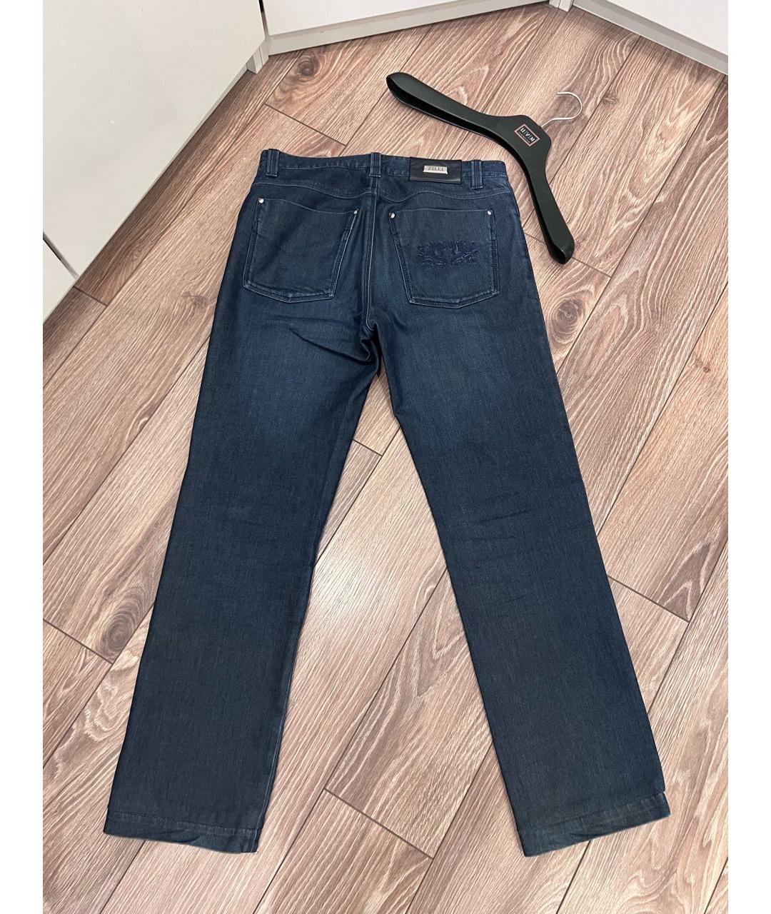 ZILLI Синие хлопковые джинсы, фото 2