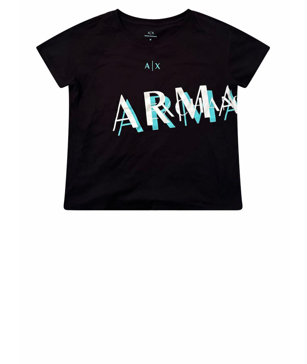ARMANI EXCHANGE Черная хлопковая футболка, фото 1