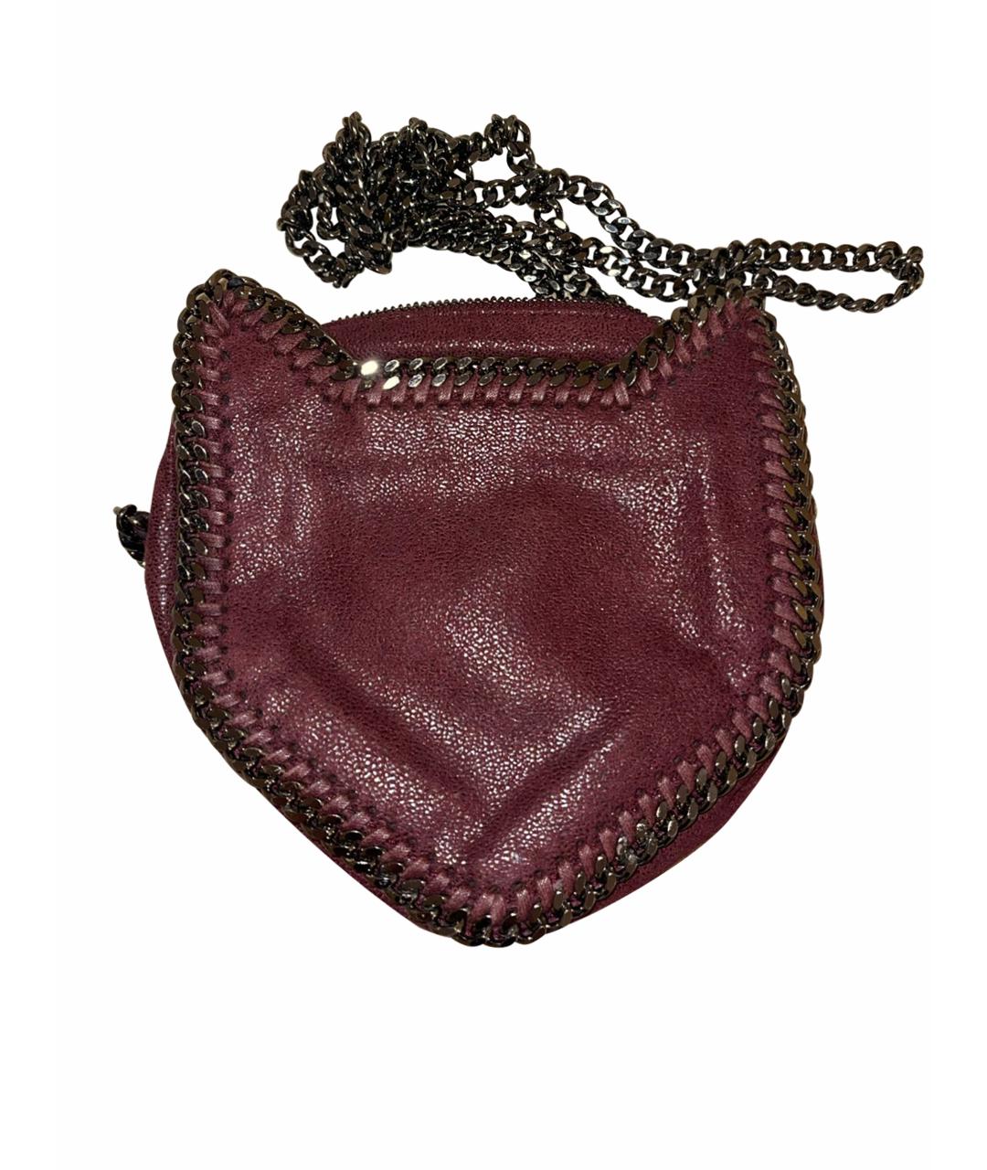 STELLA MCCARTNEY Бордовая кожаная сумка через плечо, фото 1