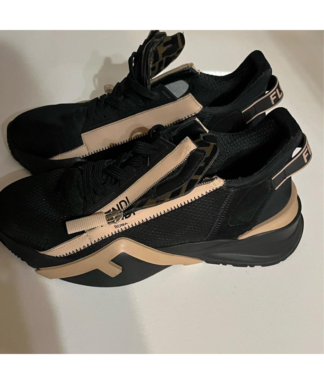 FENDI Черные кроссовки, фото 5