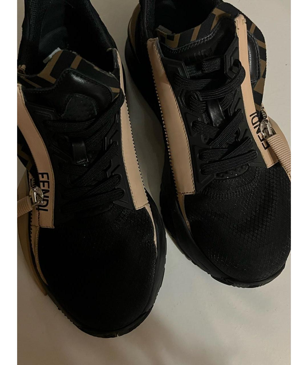 FENDI Черные кроссовки, фото 2
