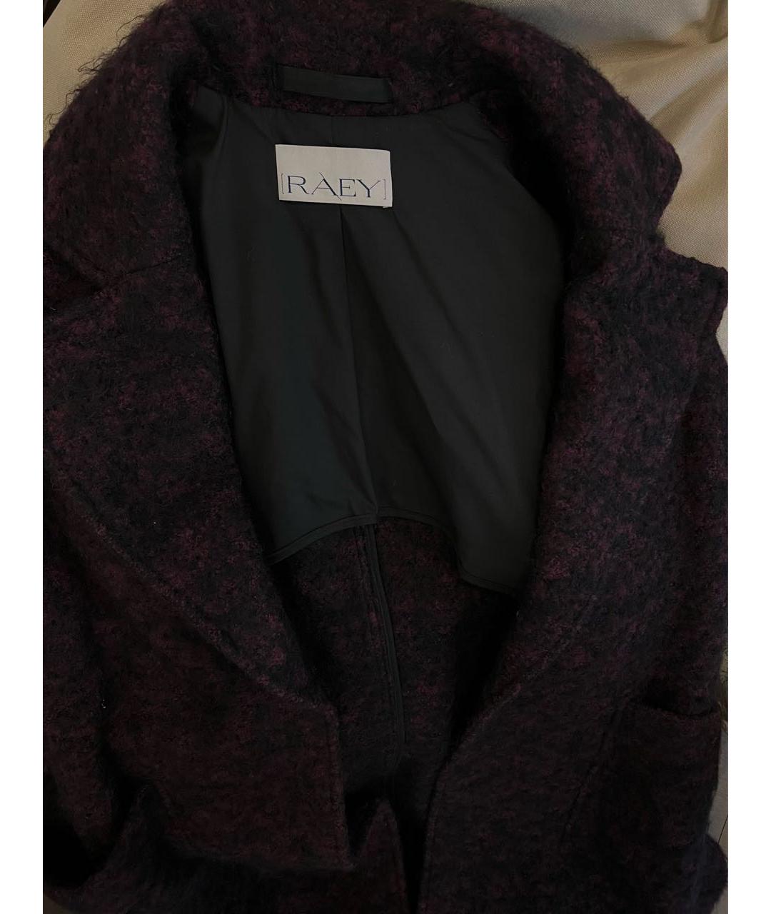 RAEY Бордовое шерстяное пальто, фото 4