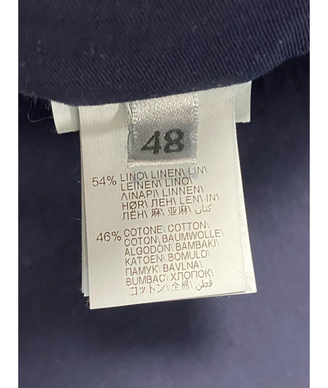 BRUNELLO CUCINELLI Синие повседневные брюки, фото 5